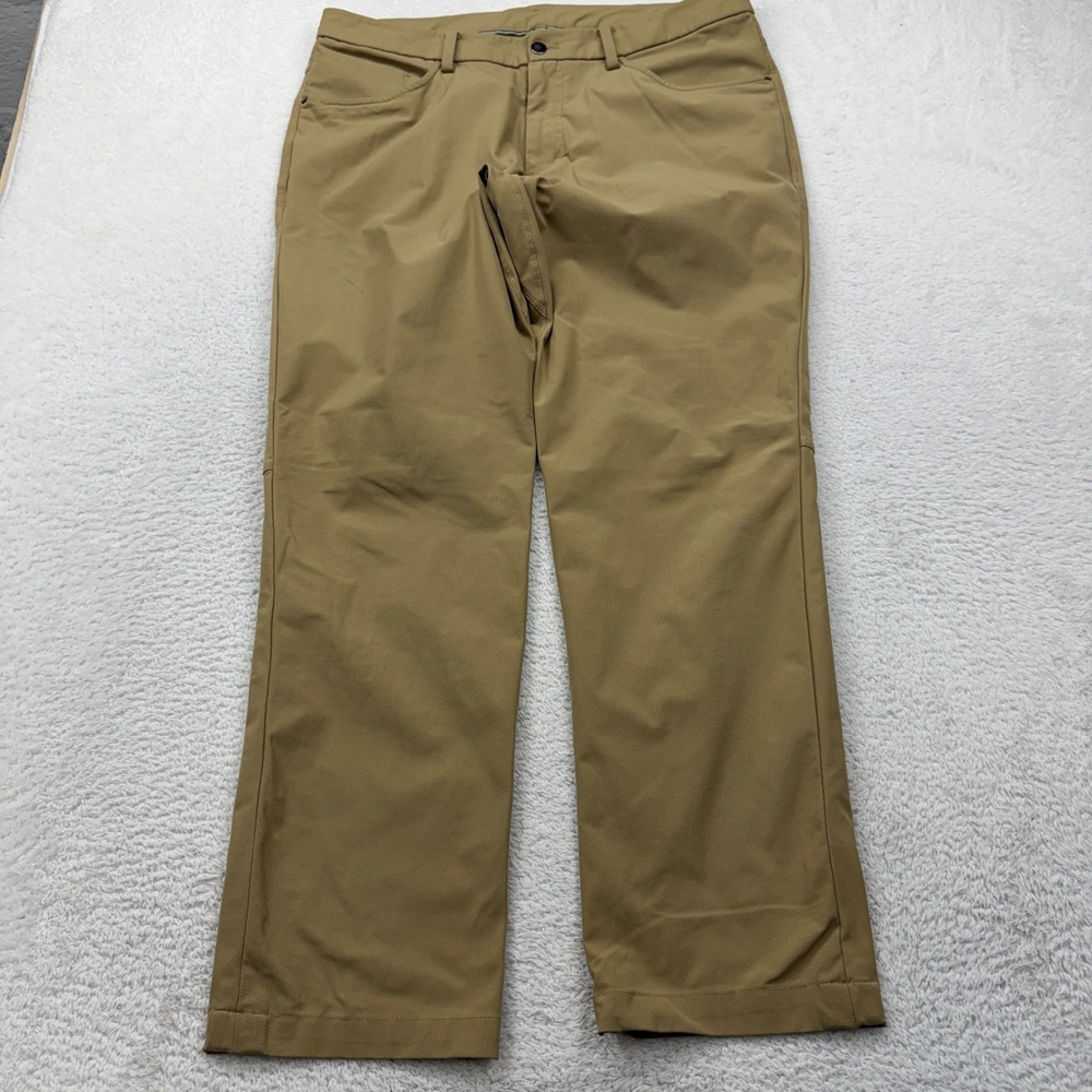 Lululemon ABC Pants Mens 36 Tan Khaki Straight Leg Casual Golf Outdoor